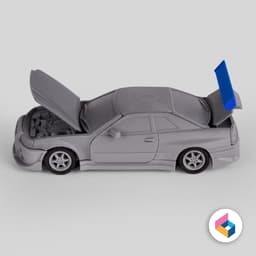 Nissan Skyline GT-R R34 – Foldable Model 3d model