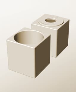 CS96-115-P Modular pierced component container modern decor 3d model