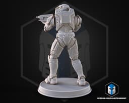 Campaign Evolved Master Chief Figurine Pose 3 - 3D Print Files 3d model