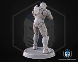 Campaign Evolved Master Chief Figurine Pose 3 - 3D Print Files 3d model