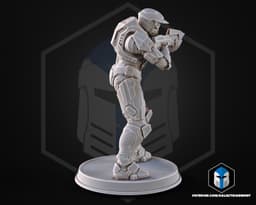 Campaign Evolved Master Chief Figurine Pose 3 - 3D Print Files 3d model