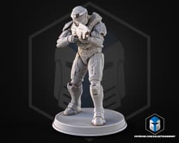 Campaign Evolved Master Chief Figurine Pose 3 - 3D Print Files 3d model
