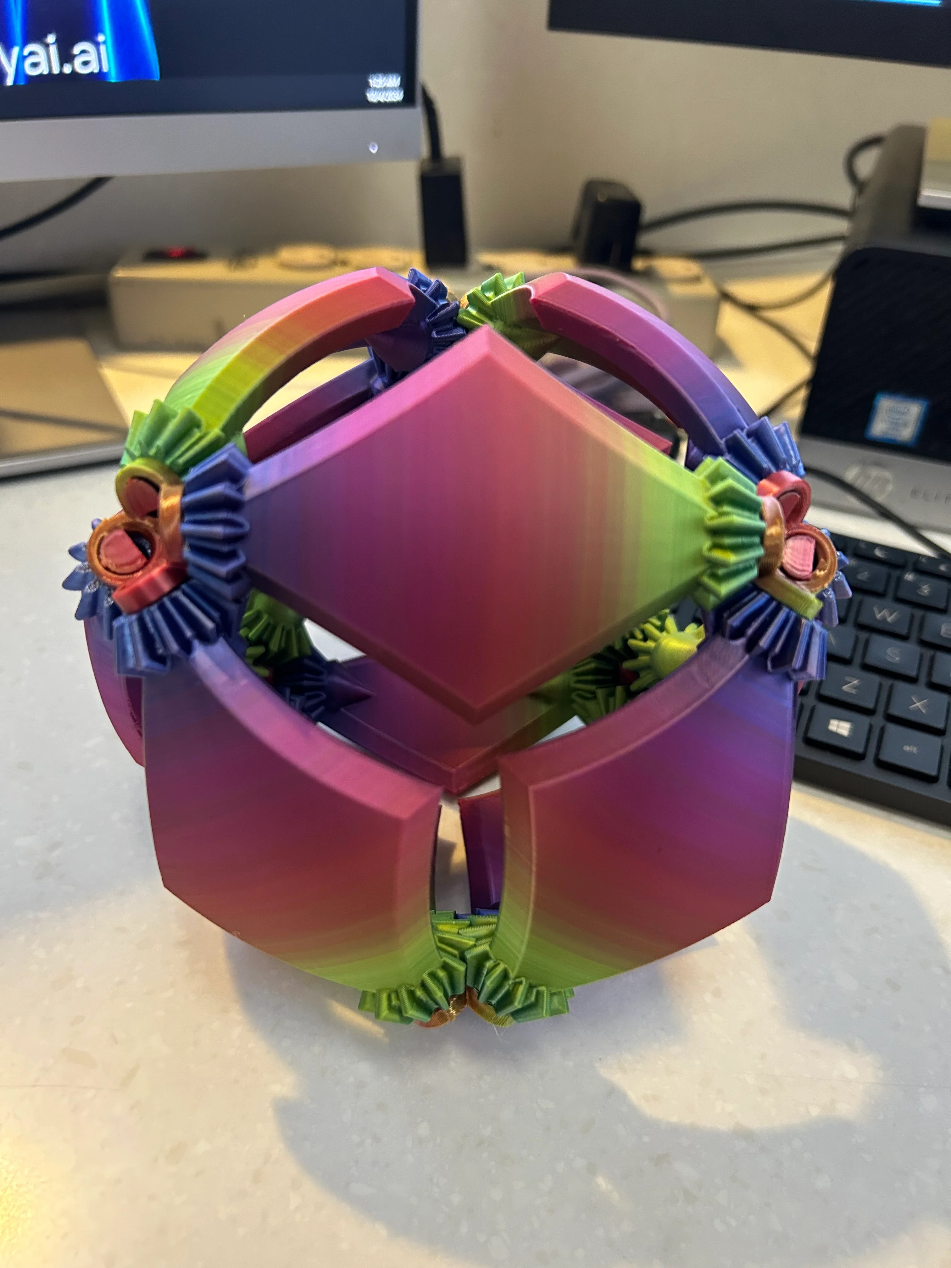 Stronghero pla silk rainbow filament.