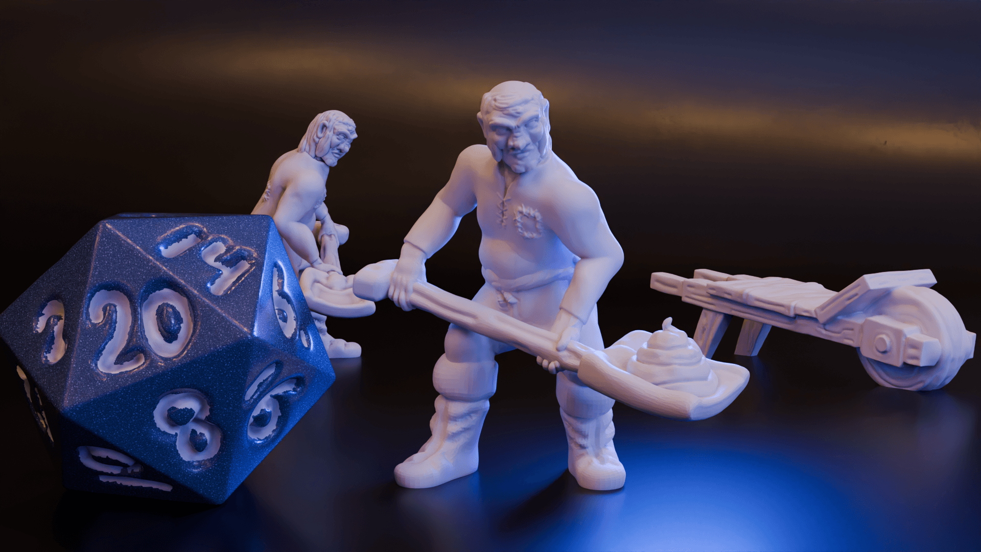 Commoner - Dung / Grave Digger (DND / TTRPG) 3d model