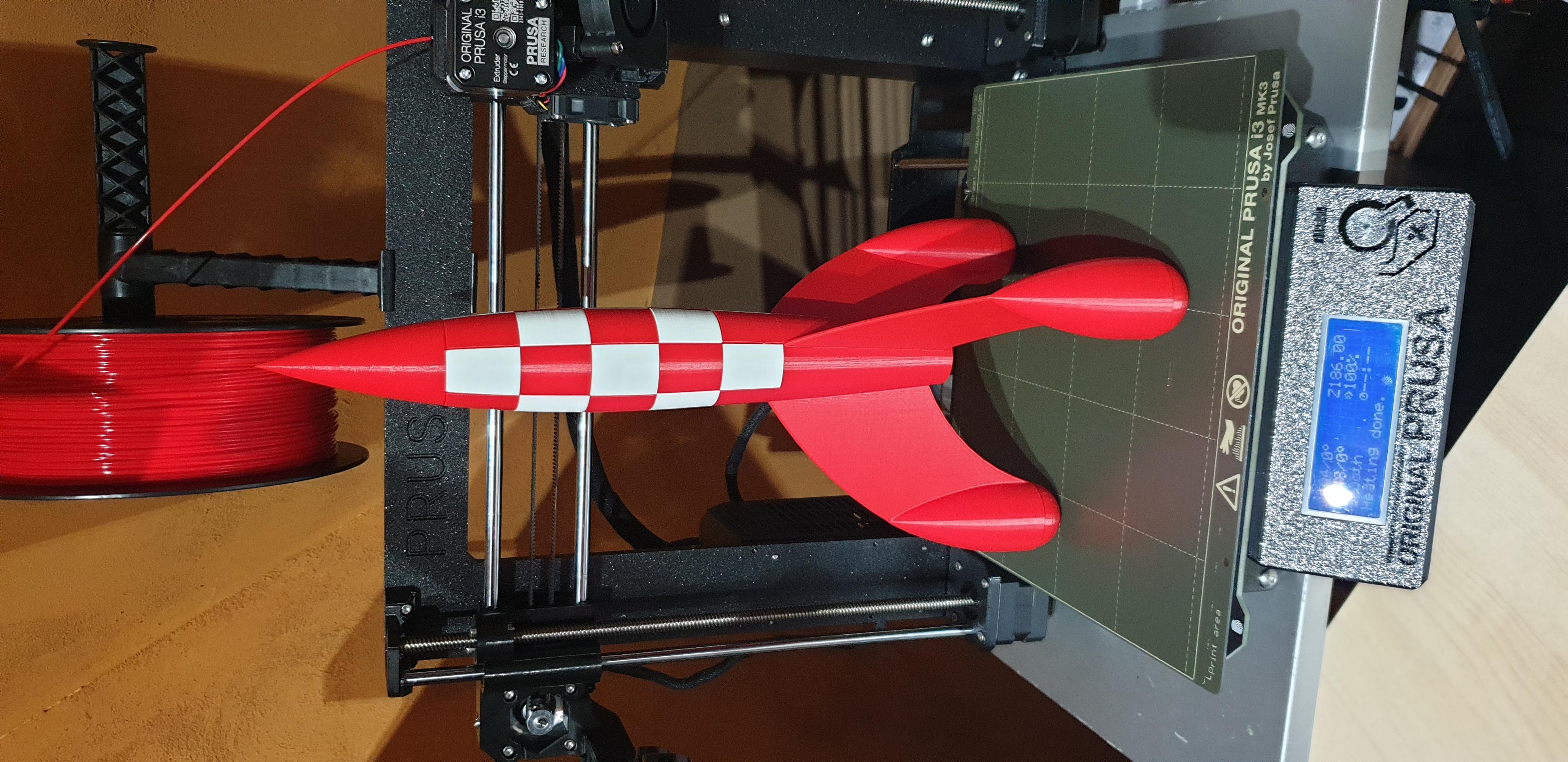 Tintin Rocket. Accurate  strong  scalable 3d model