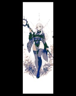 Artists Final Fantasy Style Depictions of Lady Elves - Set of bookmarks 3d model