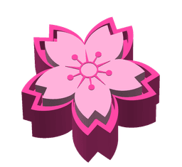 Cherry Blossom KKlicker - Anime Fidget Clicker 3d model