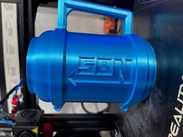 Before adding paint. Silk Blue PLA