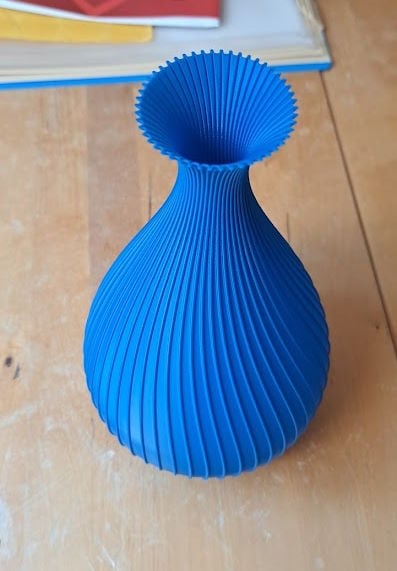 Vase with Embossed Splines 3d model