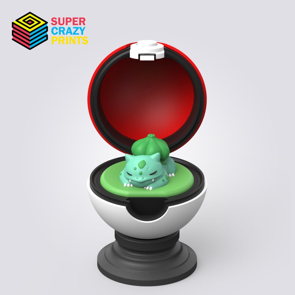 Pokeball Bulbasaur 3d model