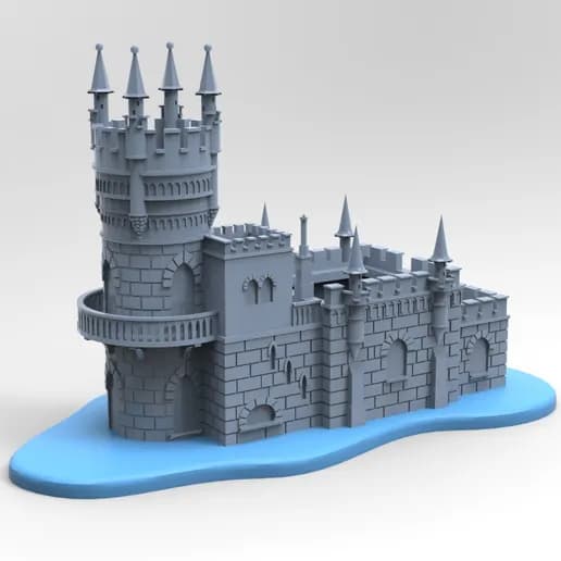 Swallow's Nest Castle | 3D Printable Model Замок «Ластівчине гніздо» | 3D модель для друку 3d model
