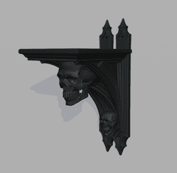 Skull Corbel Shelf Bracket 3d model