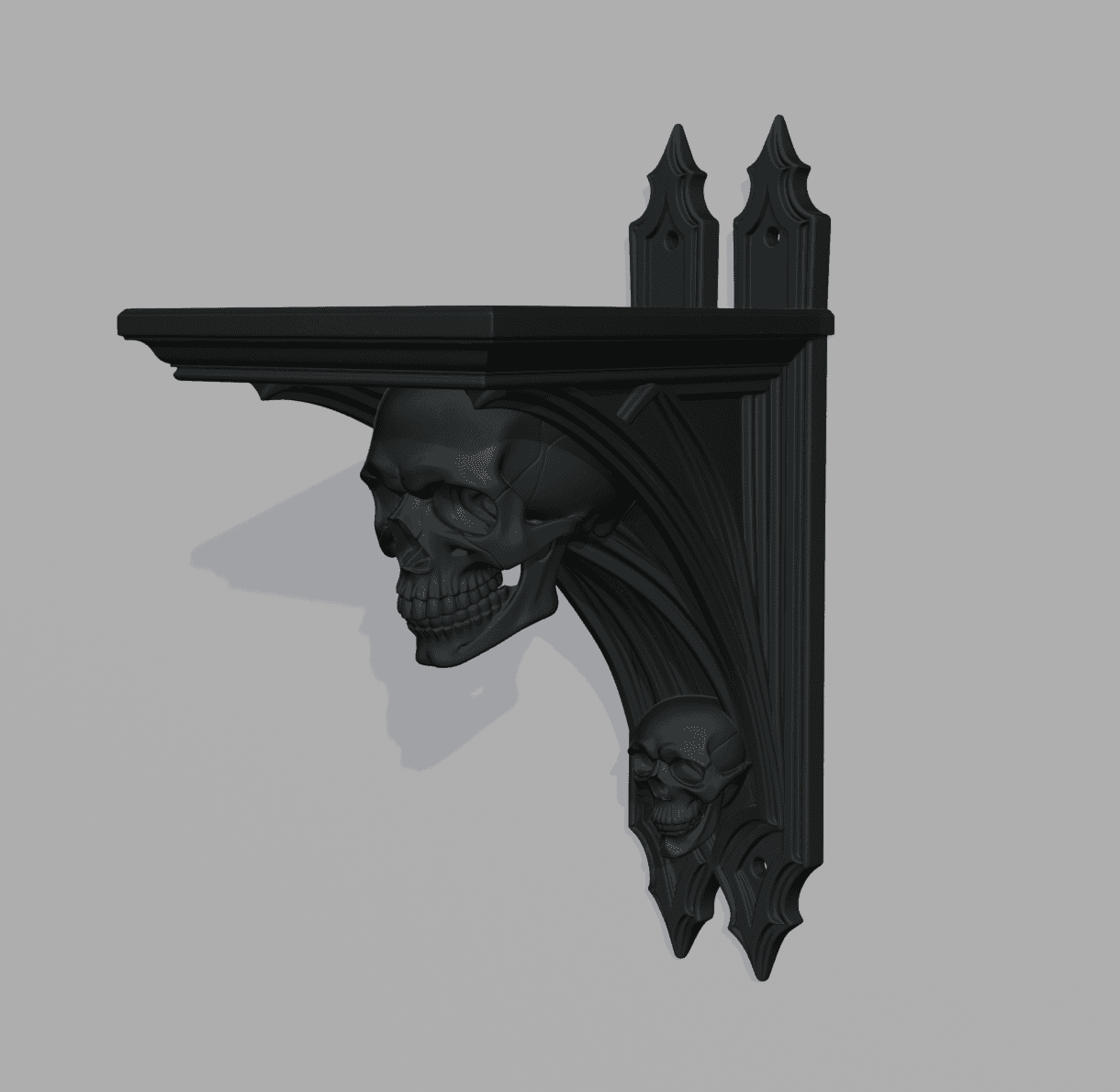 Skull Corbel Shelf Bracket 3d model