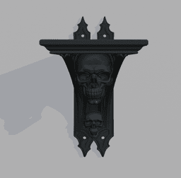 Skull Corbel Shelf Bracket 3d model