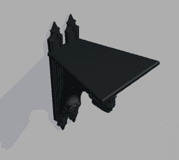 Skull Corbel Shelf Bracket 3d model