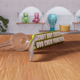 Halloween Scary But Cute Boo Crew Keychain 3d model