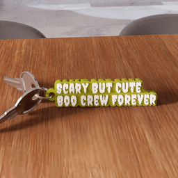 Halloween Scary But Cute Boo Crew Keychain 3d model