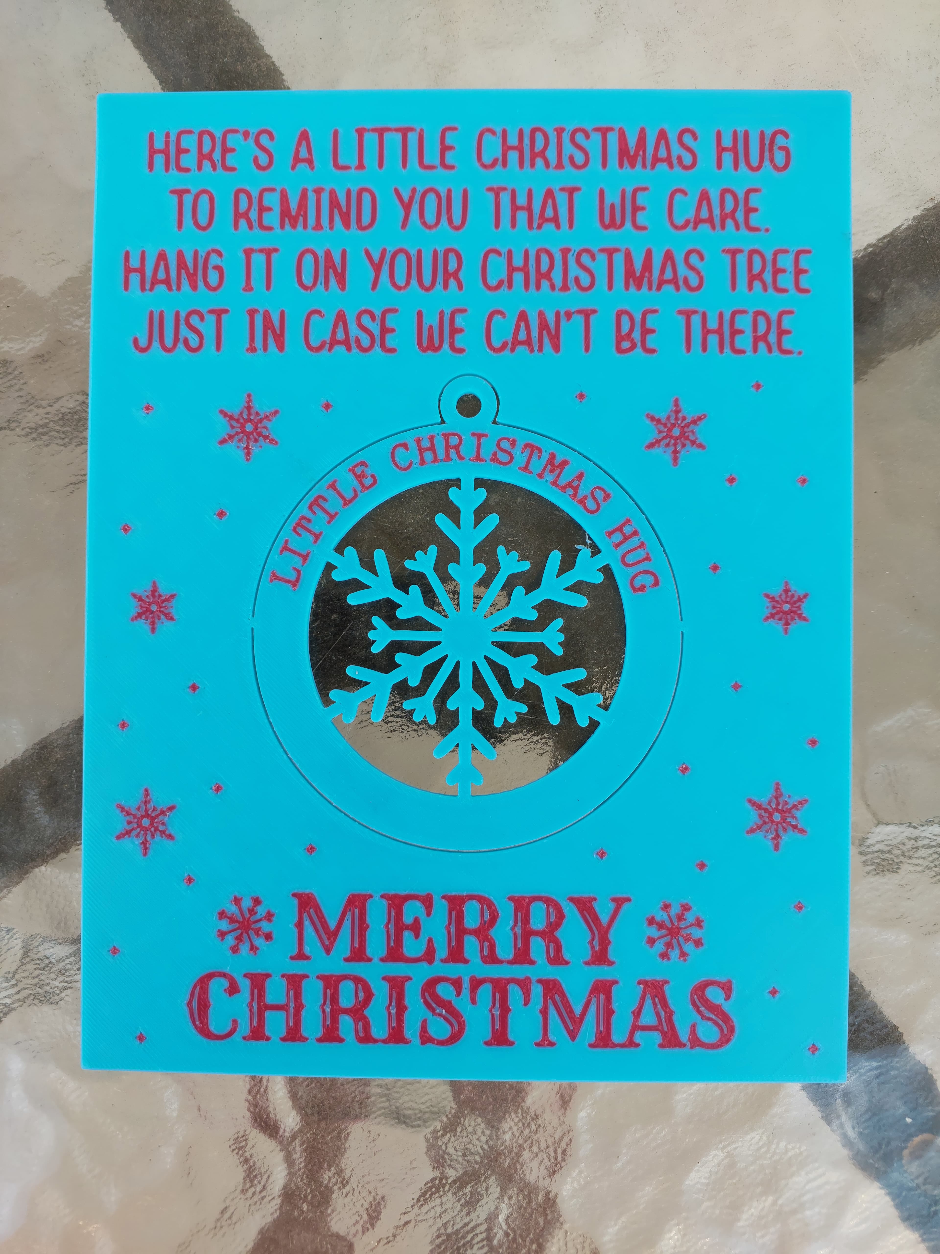 Christmas Card Gift with Snap out Ornament 3d model