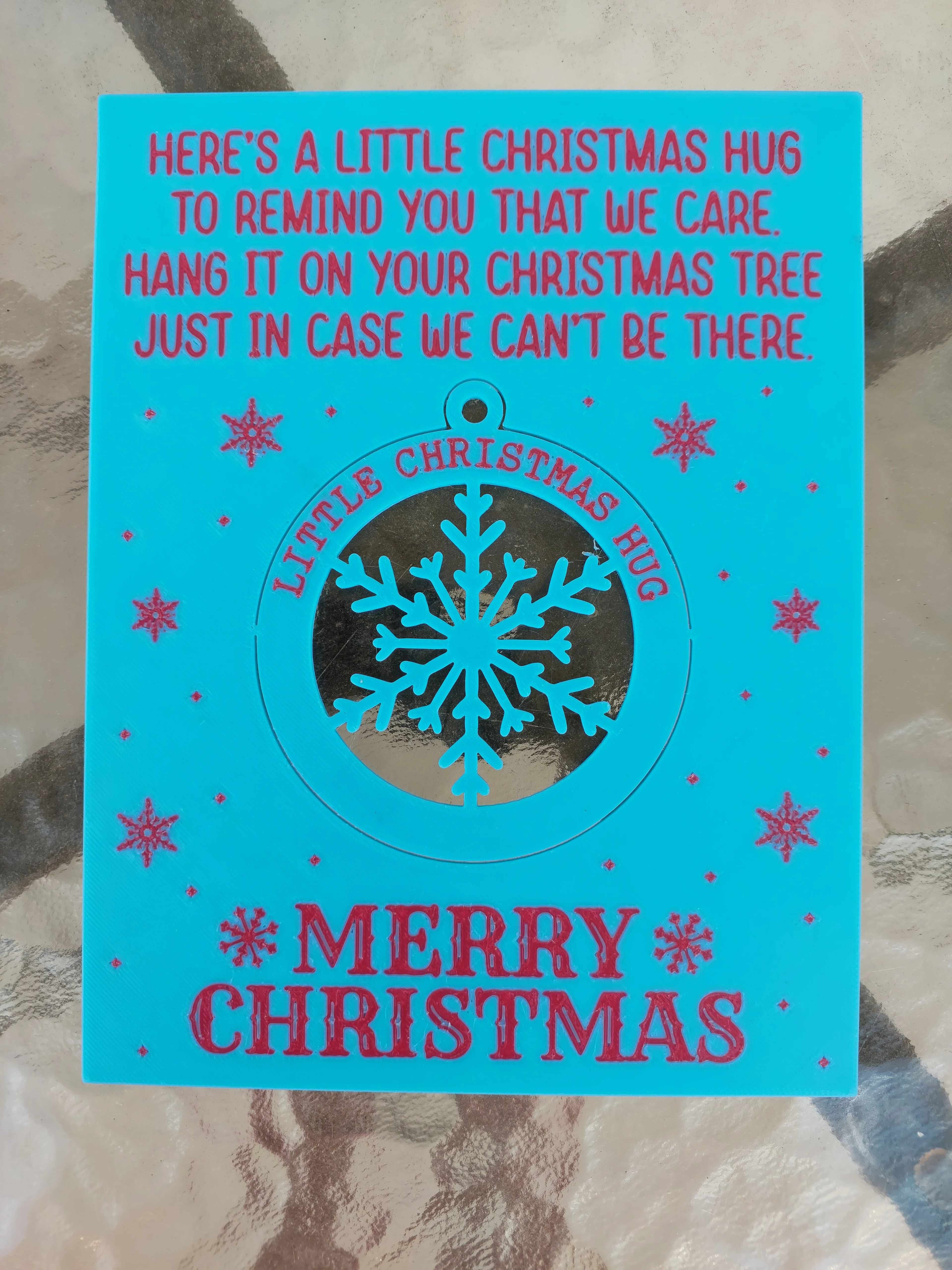 Christmas Card Gift with Snap out Ornament 3d model