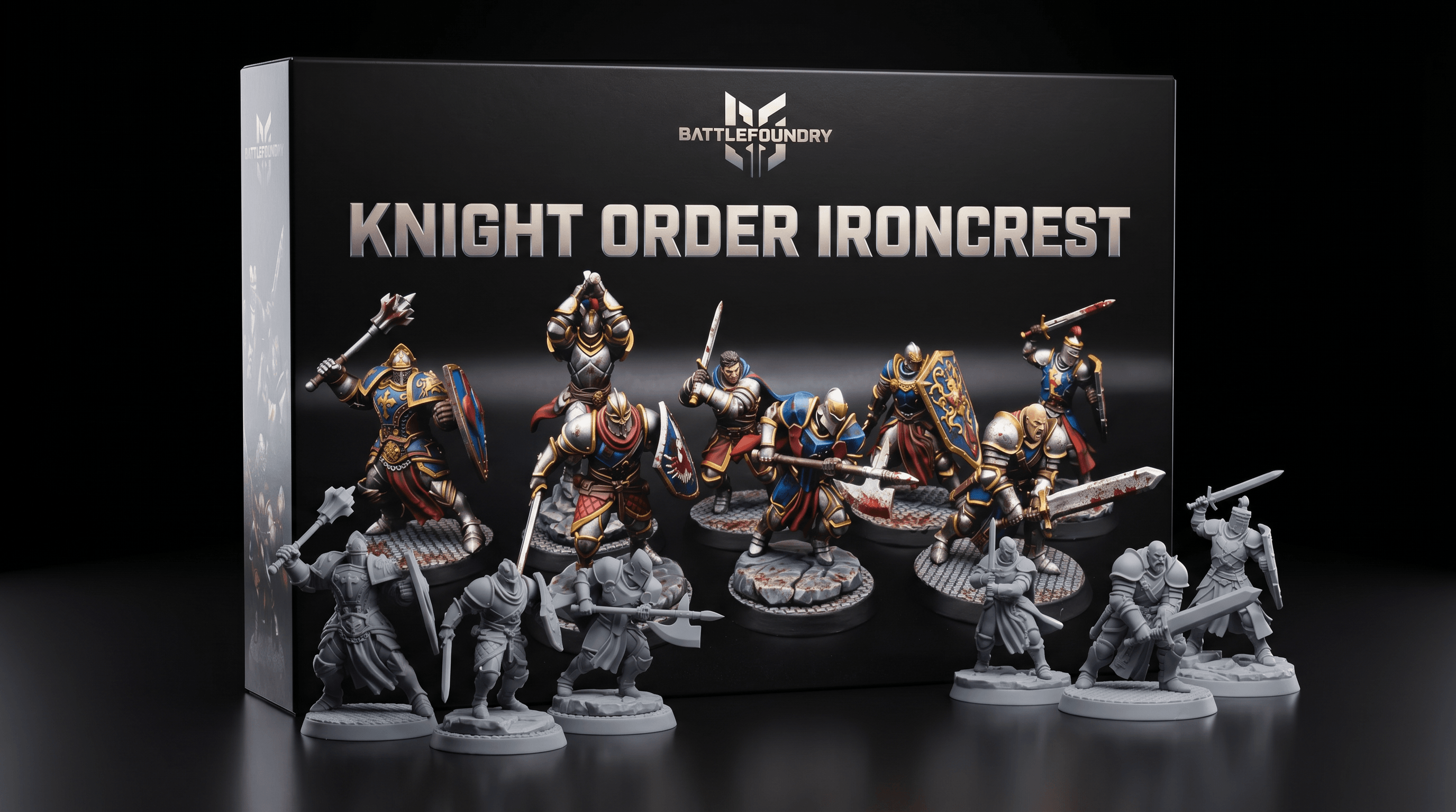 Knight Order IRONCREST 8 Fantasy Miniature STL 32mm TTRPG 3d model