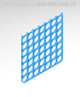 7x7 MU - Bottom Vertical Strip Interfitted - MultiBoard Octagon Plate 3d model
