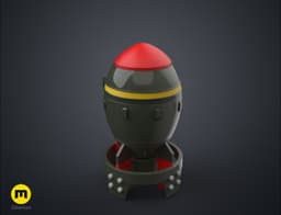 Fallout Mini Nuke Bomb Flower Pot 3d model