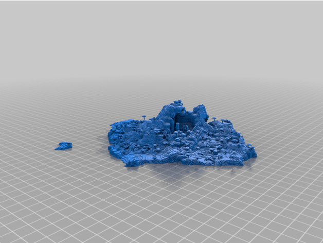 Minecraft Cliff Island II 3d model