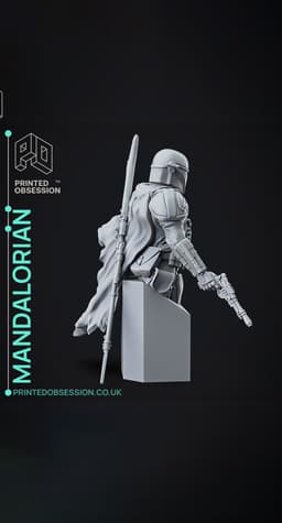 Mandalorian Bust - Star Wars - Fan Art 3d model