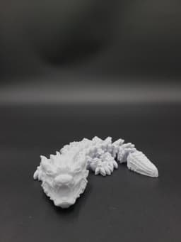 Snowfall, Winter Dragon Child - Articulated Dragon Snap-Flex Fidget (Tight Joints) 3d model