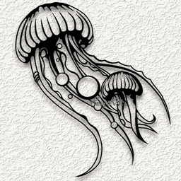 jellyfish wall art underwater sea life home decor 3d model