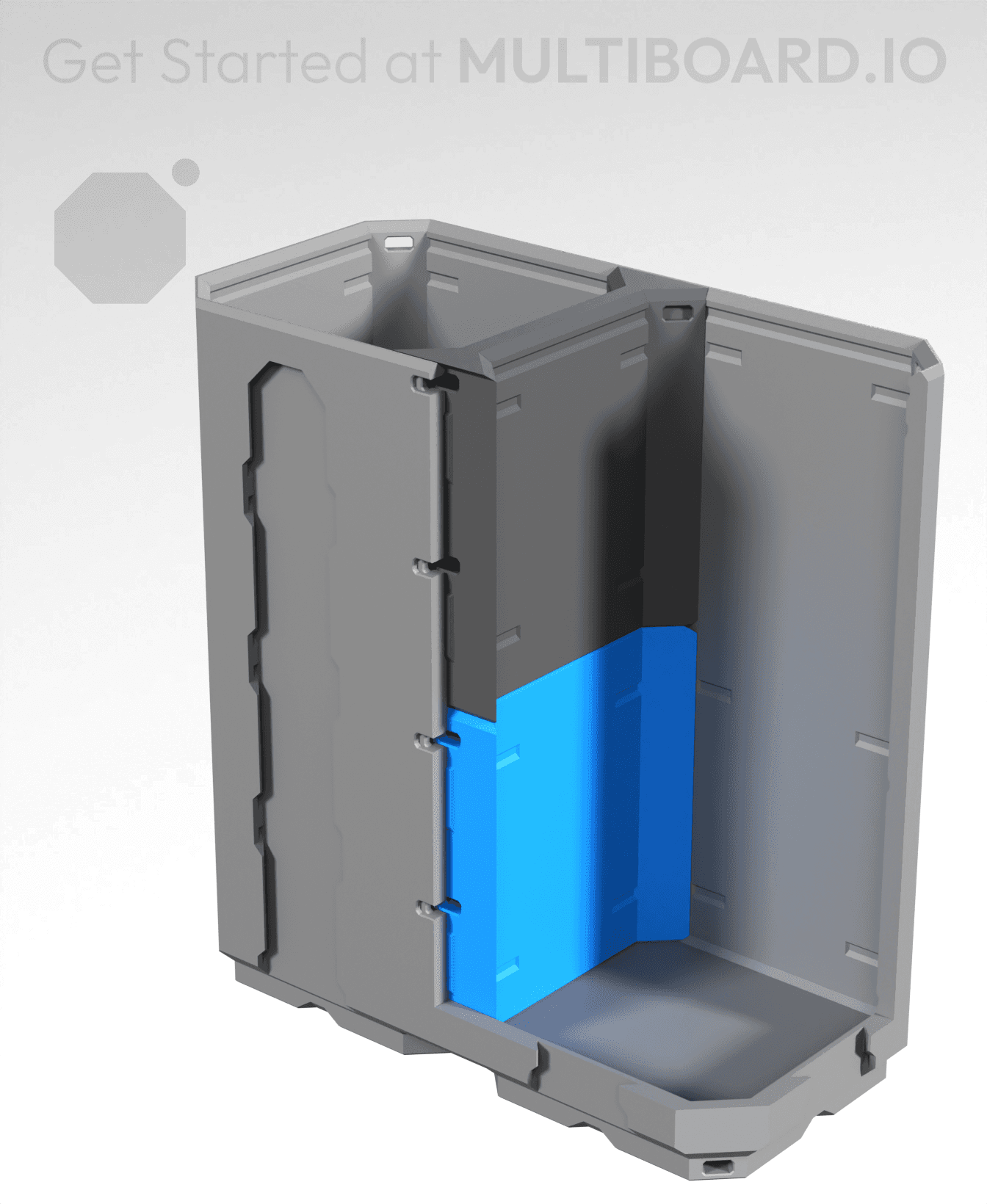 1x1h LU - Bottom Multibin Divider 3d model