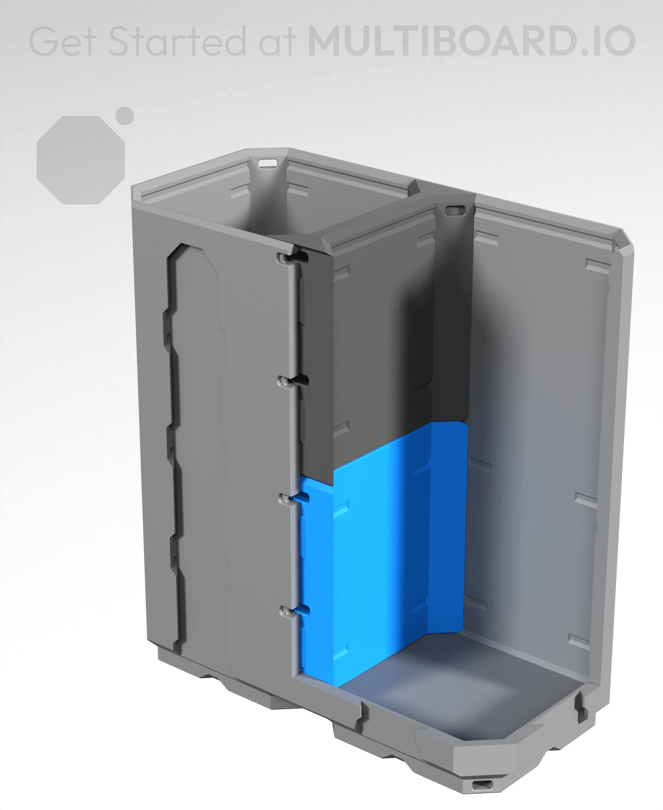 1x1h LU - Bottom Multibin Divider 3d model