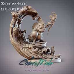Throwback - Gishima, Sommos Mago Tidecaller (Pre-supported) 3d model