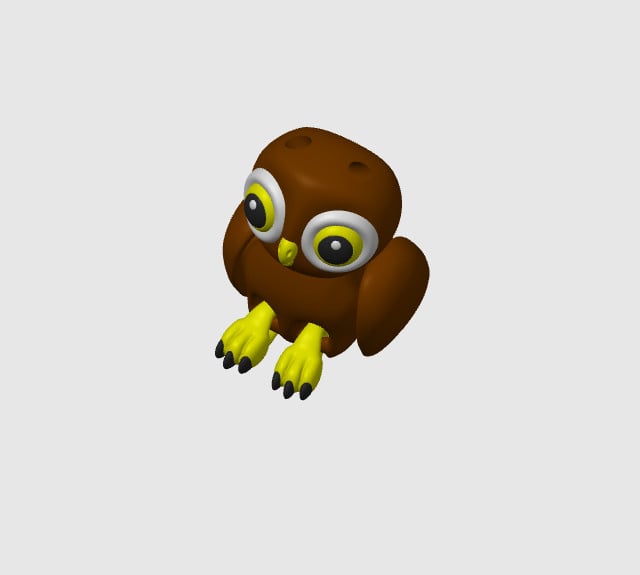 Owl V2 Keychain Fidget 3d model