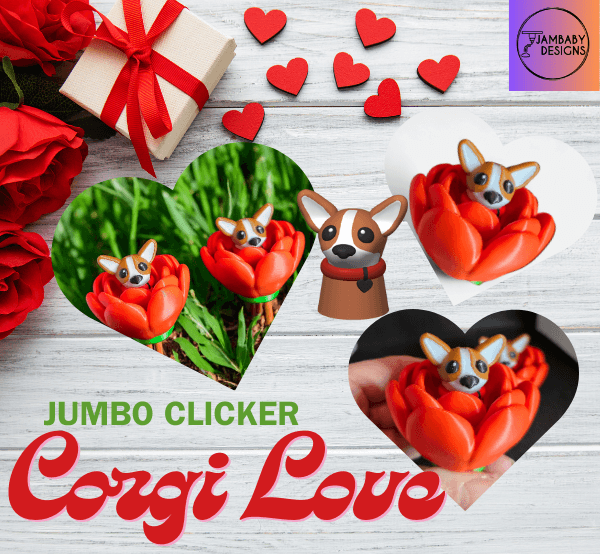 Corgi Love Jumbo Clicker 3d model