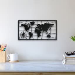 World Map Wall Art 3d model