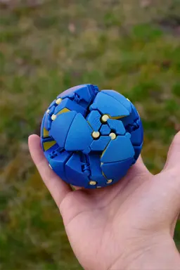 Hinge Ball transforming Fidget Toy 3d model