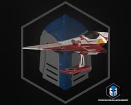 Delta 7 Jedi Starfighter Kit Card - 3D Print Files 3d model