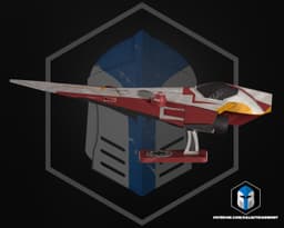 Delta 7 Jedi Starfighter Kit Card - 3D Print Files 3d model