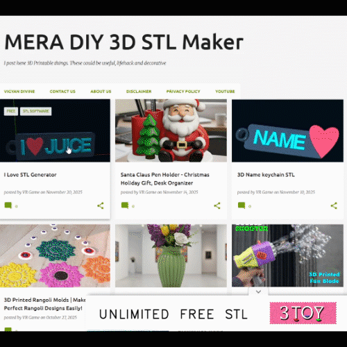 Free 3D Name Keychain STL File Generator 3d model