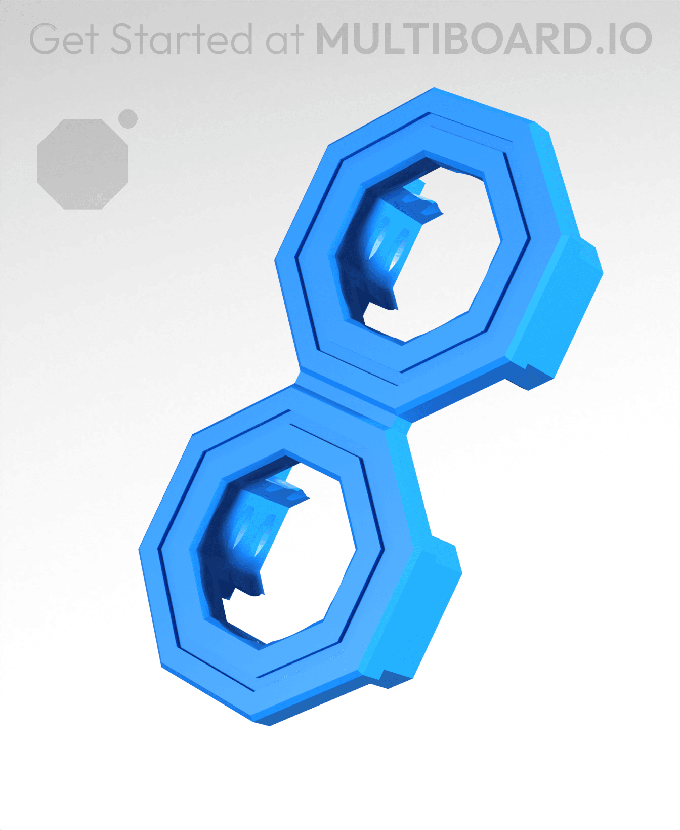 Raised Dual Snap (DS Part B) 3d model