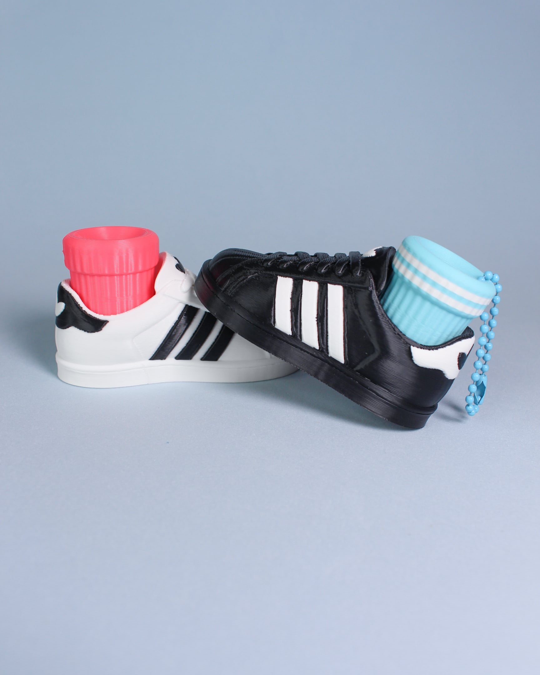 Superstar Inspired Sneaker Fidget Clicker Keychain 3D Print 3MF 3d model