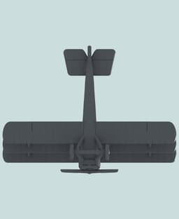 1:144 Sopwith Triplane (Two-gun) 3d model