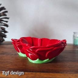 Rose Heart Bowl 3d model