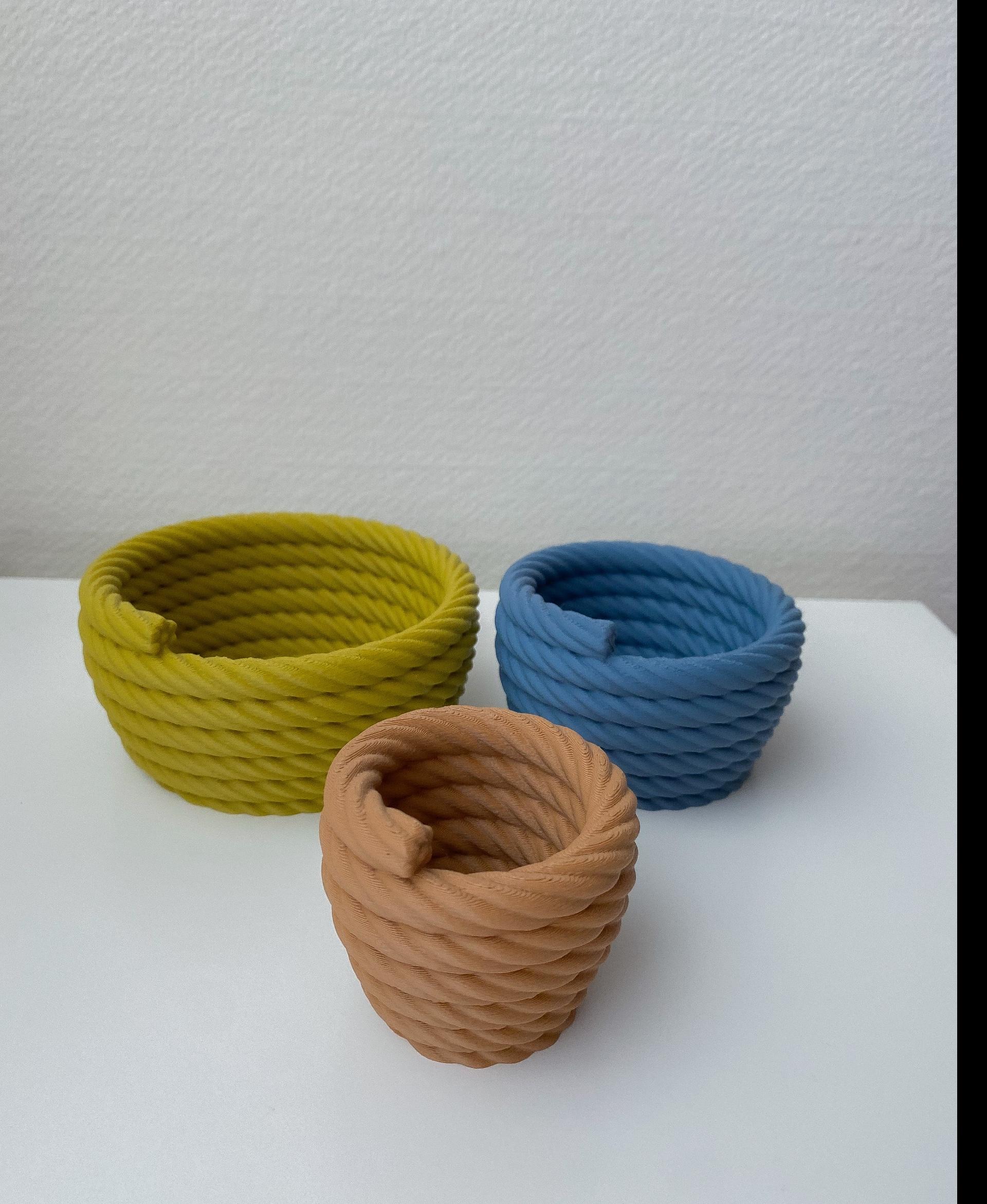 Nesting Rope Bowl (Medium) - Cute color combo.
Polymaker filament - 3d model