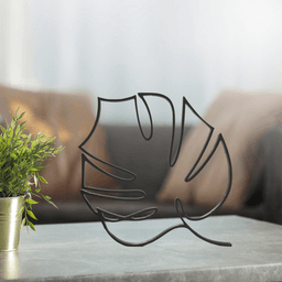 Leaf Line Art, Minimalist, Modern 3d model