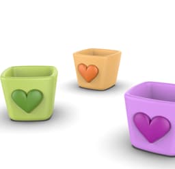 Love Heart Shape Planter, Minimalist Cute Flower Pot, Surprise and Gift for Couple, Love Gift 3d model