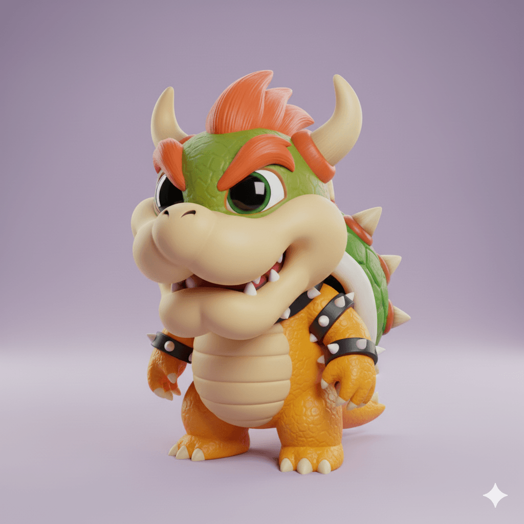 BOWSER KAWAII CHIBI – COLLECTIBLE 3D FIGURE (STL FILE) 3d model