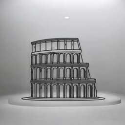 Colosseum Line Art - Desktop Line Art 3d model