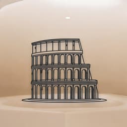 Colosseum Line Art - Desktop Line Art 3d model